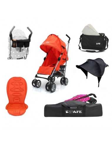 Zeta Orange Stroller + Travel Bag +...