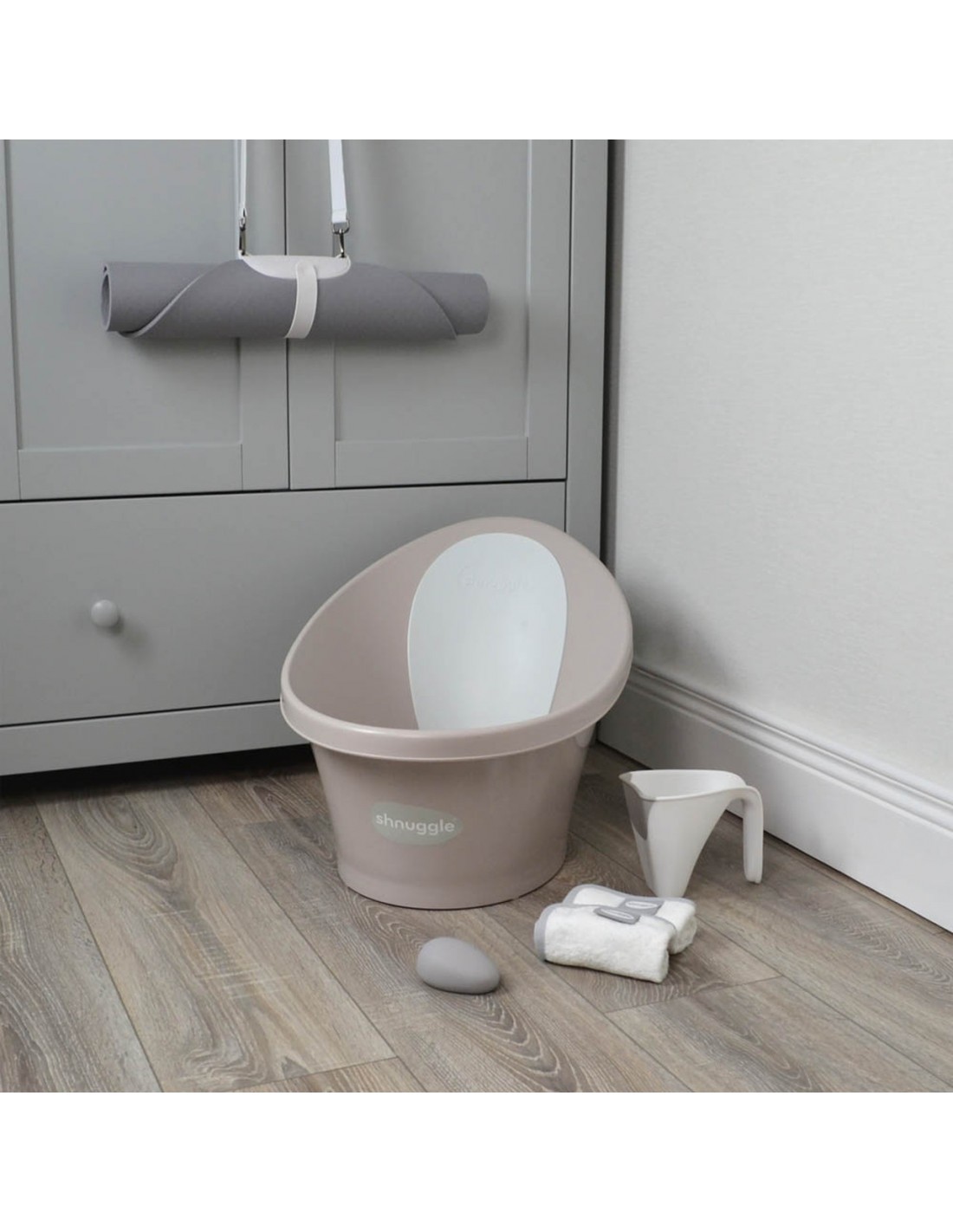 Shnuggle Baby Bath With PlugTaupe