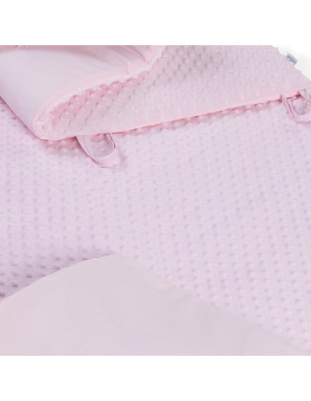 Clair de Lune Dimple Cot/Cot Bed Quilt & Bumper Bedding Set-Pink Clair De Lune