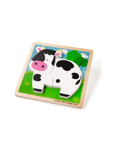 Bigjigs Toys Lift Out Puzzle-Cow